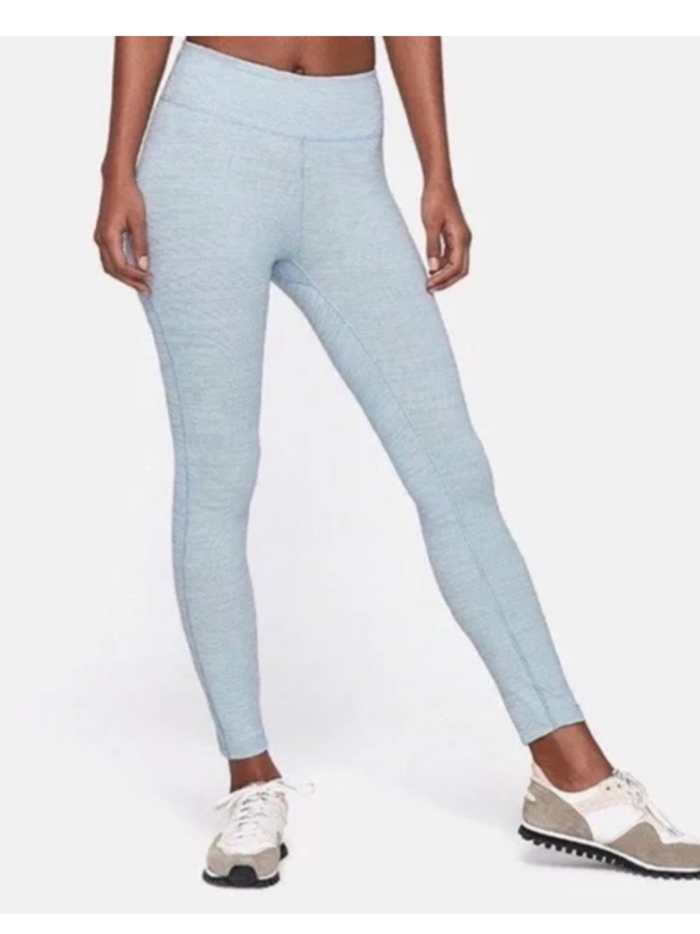Outdoor Voices Tech Sweat Leggings Heather Light Blue Medium